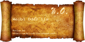 Weibl Odília névjegykártya